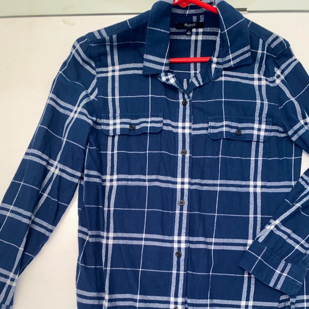 Madwell Blue and White Flannel